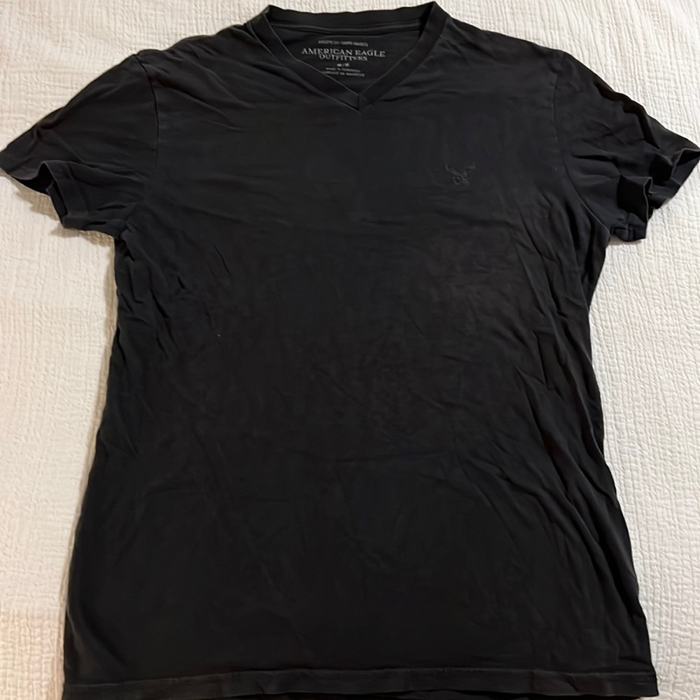 Black V-neck American Eagle